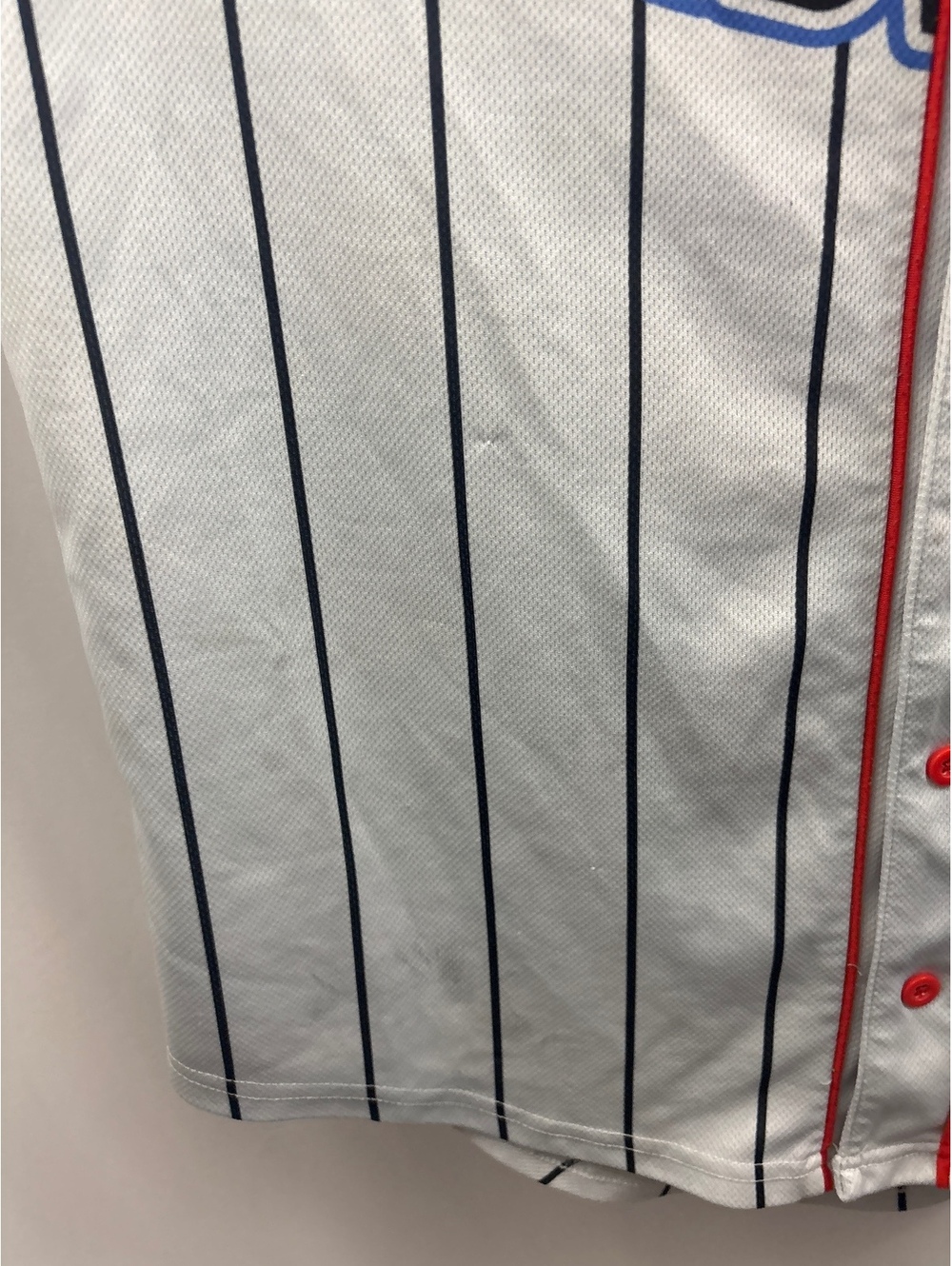 Marvel The Amazing Spiderman Mens White Pinstripe Baseball Jersey XL - Picture 4 of 9